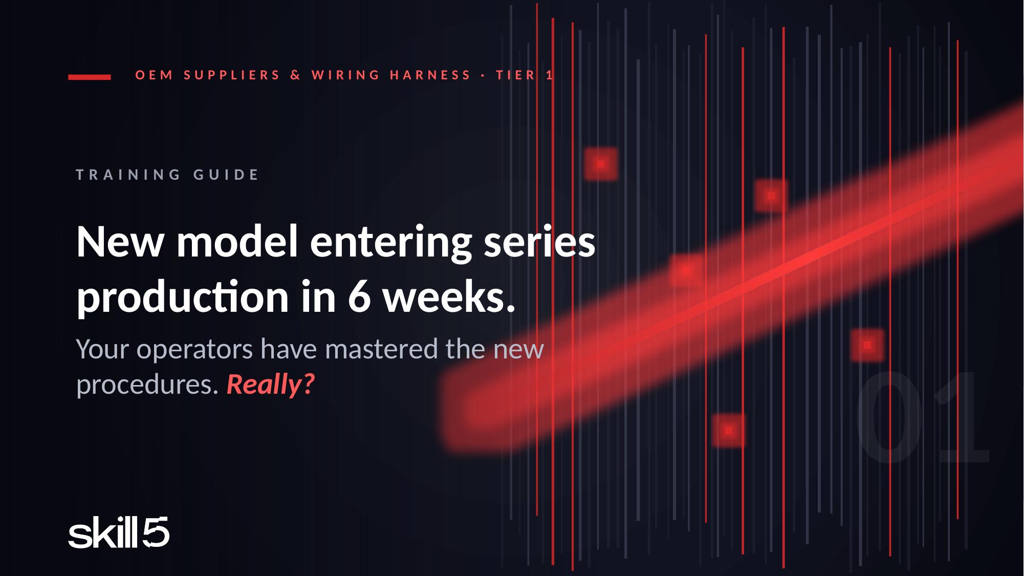 New model in production in 6 weeks: are your operators ready?